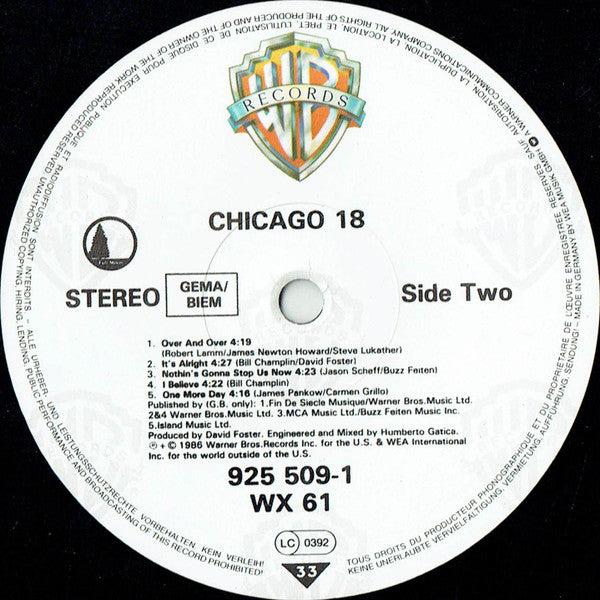 Chicago (2) : Chicago 18 (LP, Album)