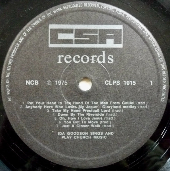 Ida Goodson : Ida Goodson Sings And Plays Church Music And Songs From The South (LP, Album)