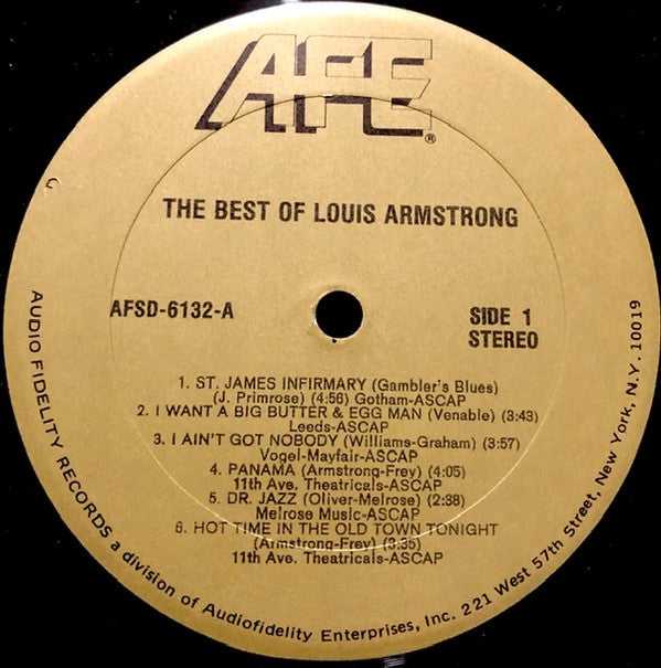 Louis Armstrong : The Best Of Louis Armstrong (LP, Album, RE)