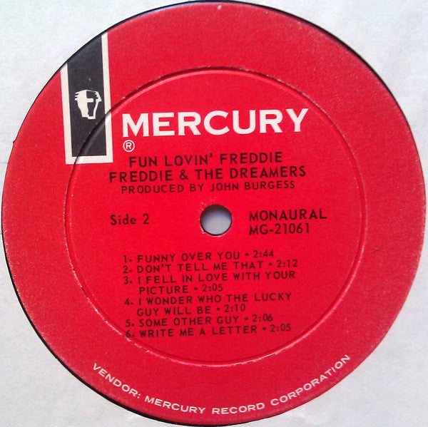 Freddie & The Dreamers : Fun Lovin' Freddie (LP, Album, Mono)