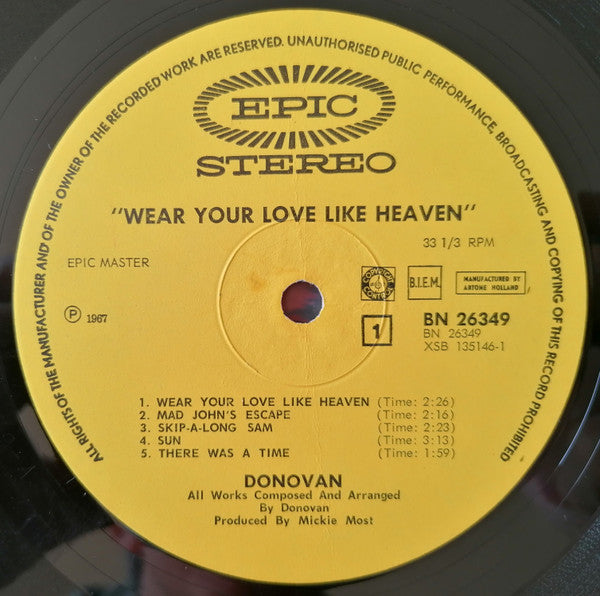 Donovan : Wear Your Love Like Heaven (LP, Album)