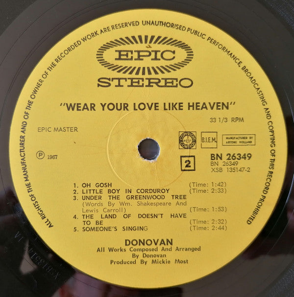 Donovan : Wear Your Love Like Heaven (LP, Album)