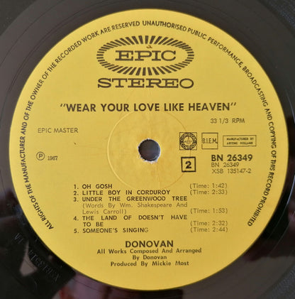 Donovan : Wear Your Love Like Heaven (LP, Album)