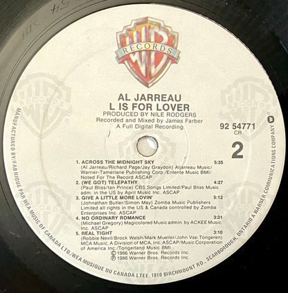 Al Jarreau : L Is For Lover (LP, Album)