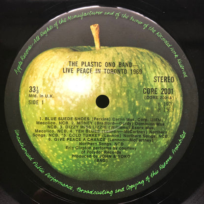 The Plastic Ono Band : Live Peace In Toronto 1969 (LP, Album)