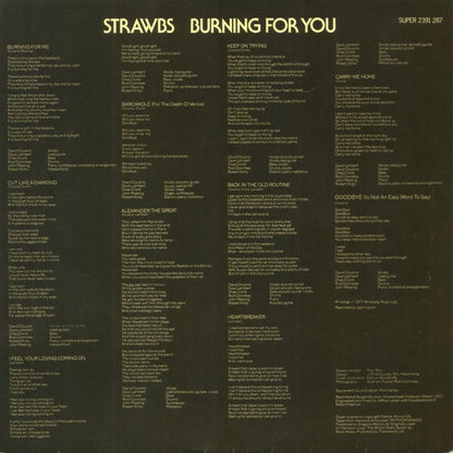 Strawbs : Burning For You (LP, Album)