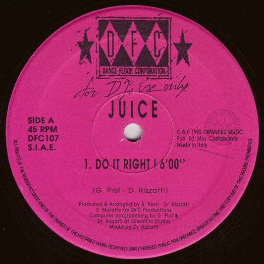 Juice (3) : Do It Right! (12")