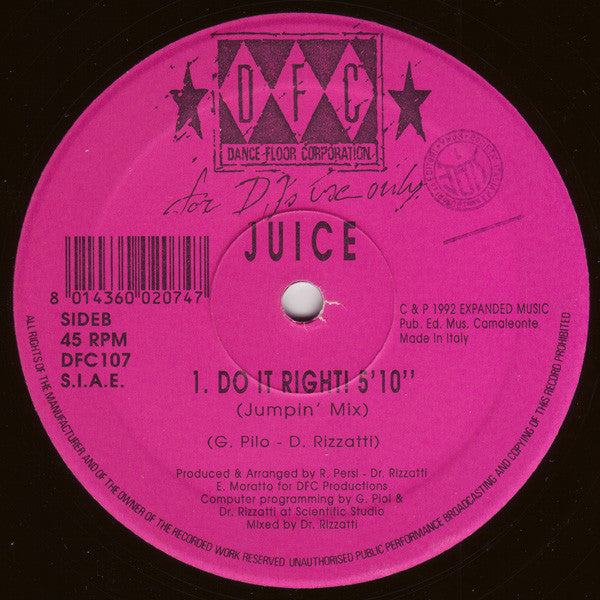 Juice (3) : Do It Right! (12")