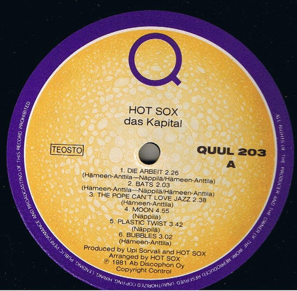 Hot Sox : Das Kapital (LP, Album)