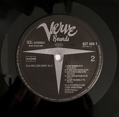 Ella Fitzgerald And Louis Armstrong : Ella And Louis Again - Vol. 2 (LP, Album, RE)