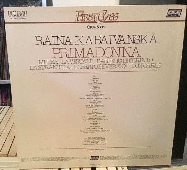 Raina Kabaivanska, Sofia Philharmonic Orchestra, Maurizio Arena (2), Bulgarian National Radio Chorus : Primadonna (LP, W/Lbl)