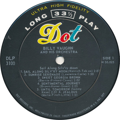 Billy Vaughn : Sail Along Silv'ry Moon (LP, Album, Mono, Ind)