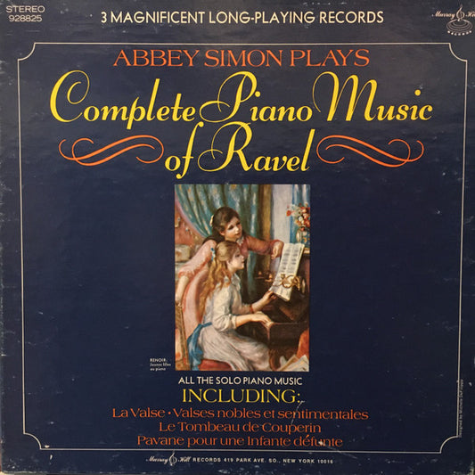 Maurice Ravel, Abbey Simon : Complete Piano Music Of Ravel (3xLP, Box)