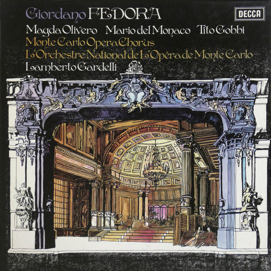 Umberto Giordano, Magda Olivero, Mario del Monaco, Tito Gobbi, Chœur De L'Opéra De Monté-Carlo, Orchestre National De L'Opéra De Monte-Carlo, Lamberto Gardelli : Fedora (2xLP, RE + Box)