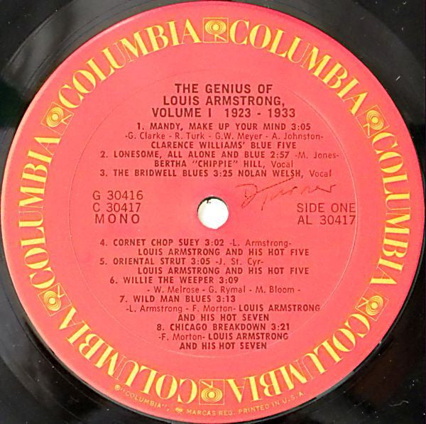 Louis Armstrong : The Genius Of Louis Armstrong Volume 1: 1923-1933 (2xLP, Comp, Mono)