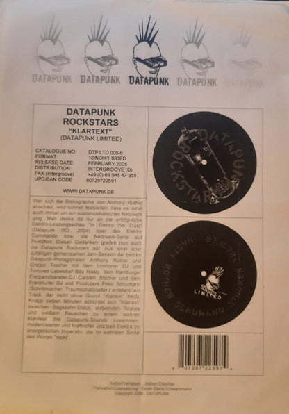 Datapunk Rockstars : Klartext (12", S/Sided, Ltd, Promo)