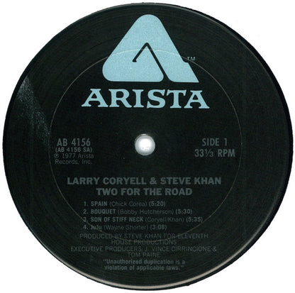 Larry Coryell - Steve Khan : Two For The Road (LP, Album)