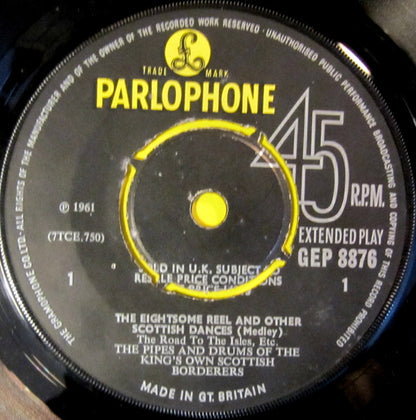 The Pipes & Drums Of The King's Own Scottish Borderers : The Eightsome Reel And Other Scottish Dances (7", EP, Mono)