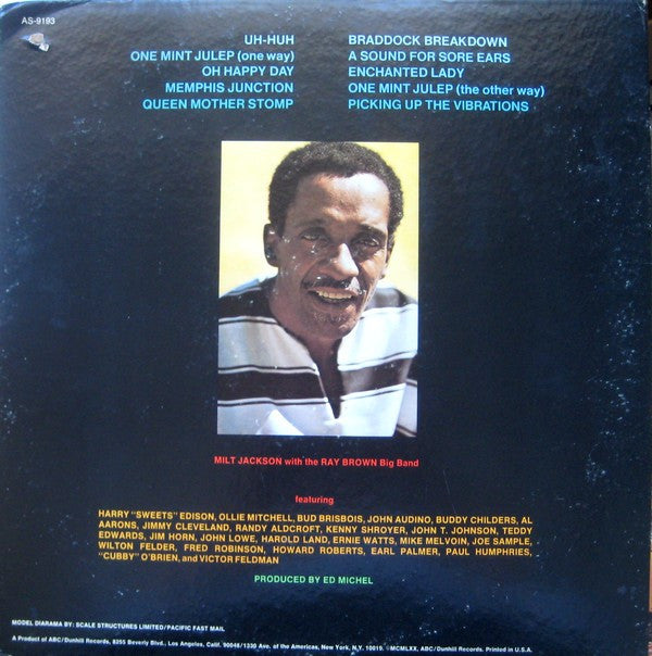 Milt Jackson With The Ray Brown Big Band : Memphis Jackson (LP, Album, Gat)