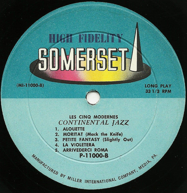 Les Cinq Modernes : Continental Jazz (LP, Album, Mono)