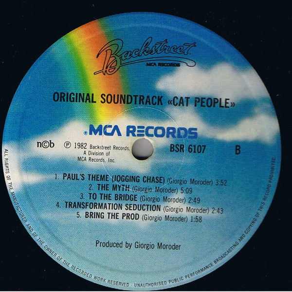 Giorgio Moroder : Cat People (Original Soundtrack) (LP, Album)