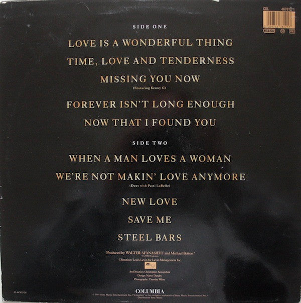 Michael Bolton : Time, Love & Tenderness (LP, Album)