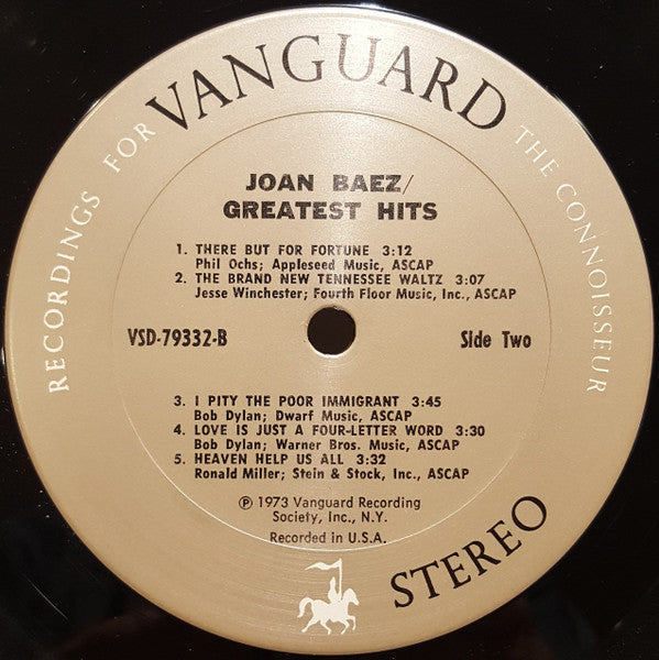 Joan Baez : Hits/Greatest & Others (LP, Comp, San)