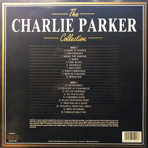 Charlie Parker : The Charlie Parker  Collection (LP, Comp)