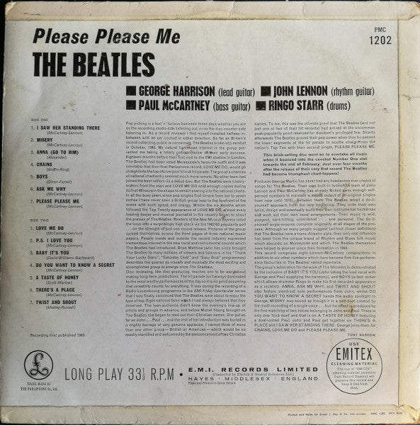 The Beatles : Please Please Me (LP, Album, Mono)