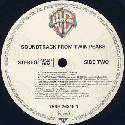 Angelo Badalamenti : Music From Twin Peaks (LP, Album)