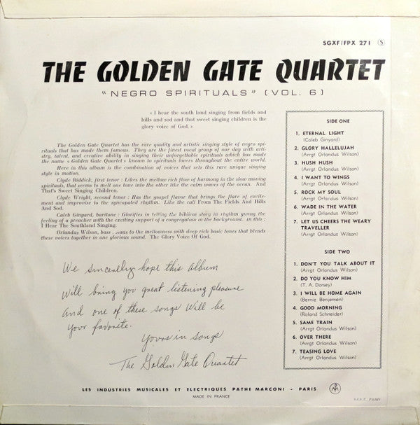 The Golden Gate Quartet : Negro Spirituals (Vol 6) (LP)