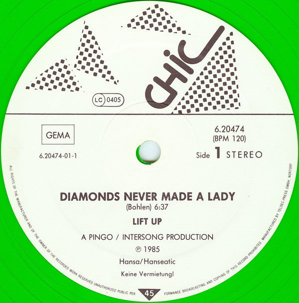 Lift Up : Diamonds Never Made A Lady (12", Maxi, Gre)