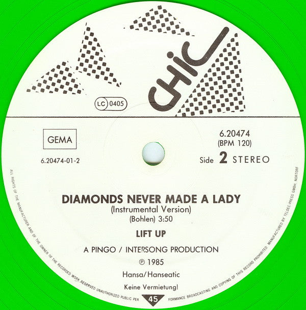 Lift Up : Diamonds Never Made A Lady (12", Maxi, Gre)