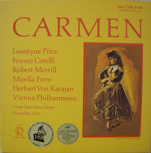 Georges Bizet, Leontyne Price, Franco Corelli, Robert Merrill, Mirella Freni, Herbert von Karajan, Wiener Philharmoniker, Wiener Staatsopernchor, Die Wiener Sängerknaben : Carmen (3xLP + Box)