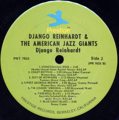 Django Reinhardt : Django Reinhardt And The American Jazz Giants (LP, Comp, RE, RM)