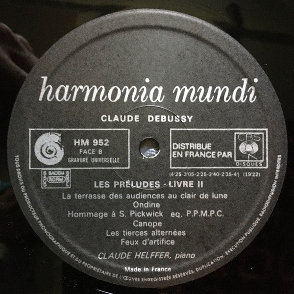 Claude Debussy, Claude Helffer : Les Preludes Livre 2 (LP, RE, Gat)