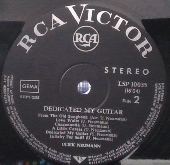Ulrik Neumann : Dedicated My Guitar (LP)