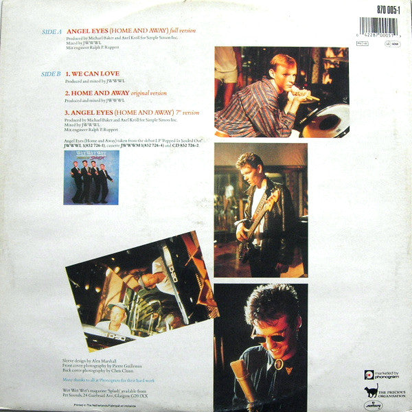 Wet Wet Wet : Angel Eyes (Home And Away) (12", EP)