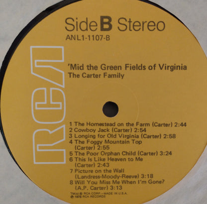 The Carter Family : 'Mid The Green Fields Of Virginia (LP, Album, RE)