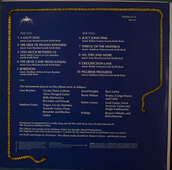 Procol Harum : A Whiter Shade Of Pale / A Salty Dog (LP, Album, Mono + LP, Album + Comp, RE)