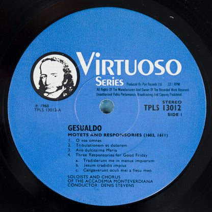 Carlo Gesualdo / Accademia Monteverdiana, Denis Stevens : Prince Of Venosa (LP)