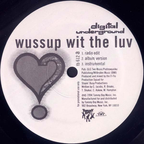 Digital Underground : Wussup Wit The Luv (12", Promo)