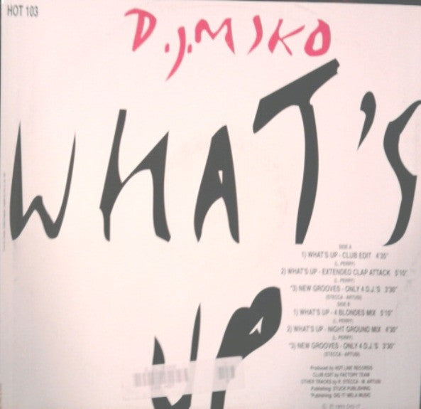 DJ Miko : What's Up (12")