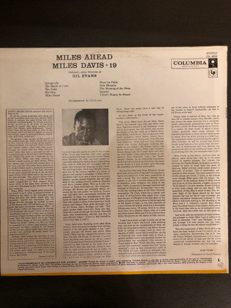 Miles Davis + 19 : Miles Ahead (LP, Album, RP)