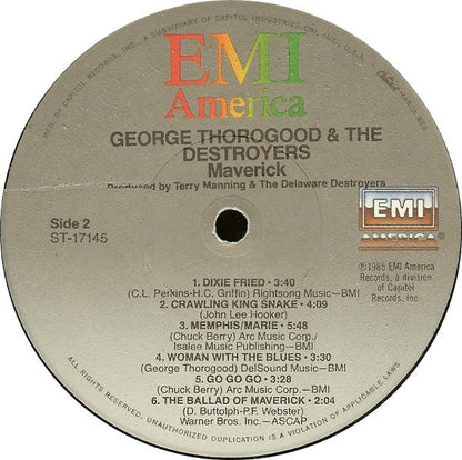 George Thorogood & The Destroyers : Maverick (LP, Album, Jac)