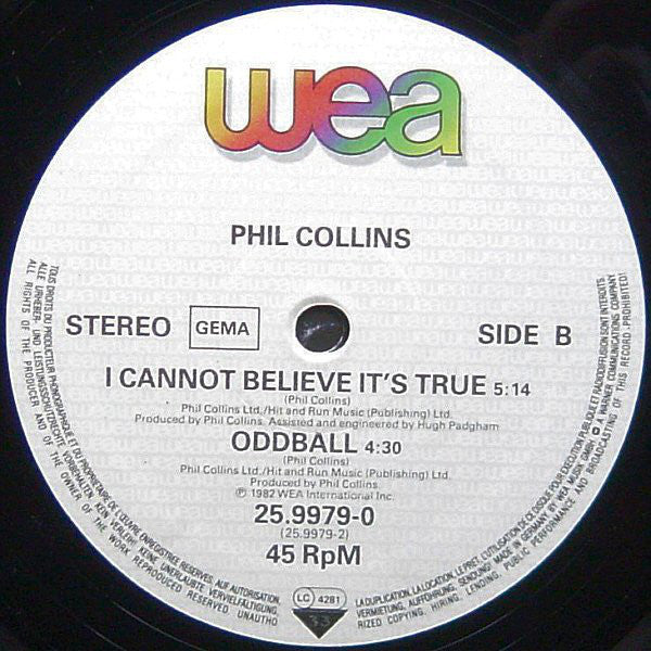 Phil Collins : You Can't Hurry Love (12", Maxi)