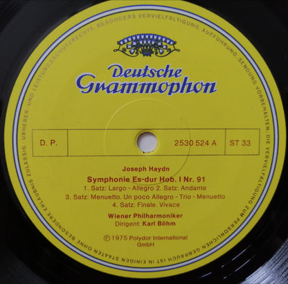 Joseph Haydn, Wiener Philharmoniker, Karl Böhm : Symphonien Nr.91 / Nr.92 >>Oxford<< (LP)