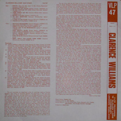 Clarence Williams' Jazz Kings : 1929 To 1931 New York Columbia Recordings In Chronological Order (LP, Comp, Mono)