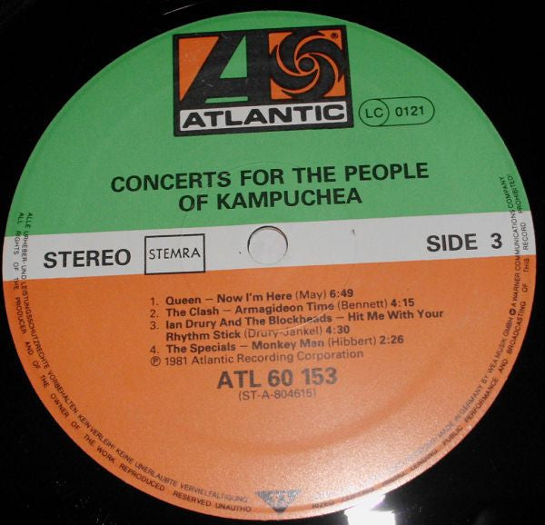 Various : Concerts For The People Of Kampuchea (2xLP)