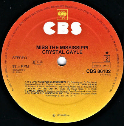 Crystal Gayle : Miss The Mississippi (LP, Album)